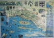 Stredná dalmácia - mapa - Okolie Makarskej a mapa strednej Dalmácie z pamiatkami a miestami, ktoré sa oplatí vidieť. 